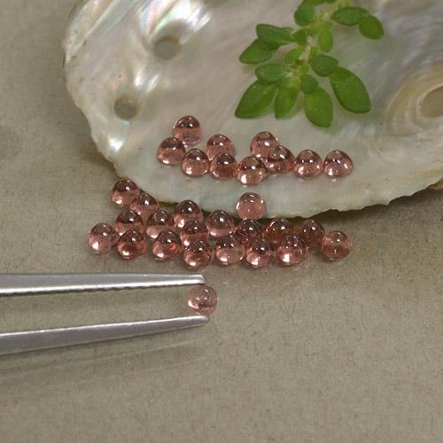 Light Red Pyrope Garnet Gem - 0.1ct Round Cabochon (ID: 497039)