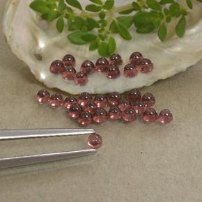 Light Scarlet Red Pyrope Garnet Gem - 0.1ct Round Cabochon (ID: 497045)