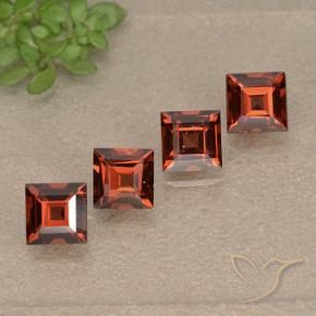 2.02 ctw Red Pyrope Garnet Stones, Natural Pyrope Garnet in Square Step-Cut Shape for Sale