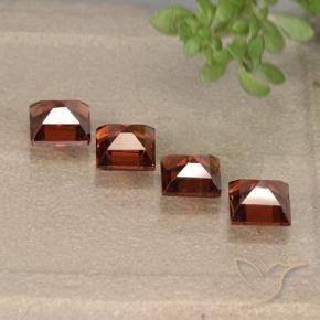 Pyrope Garnet Gemstones in 4 x 4 mm (calibrated) Size for Sale, Pyrope Garnet Stones in Bright Red Color