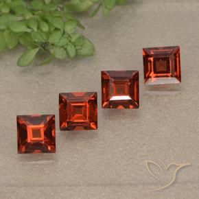 2.05 ctw Red Pyrope Garnet Stones, Natural Pyrope Garnet in Square Step-Cut Shape for Sale