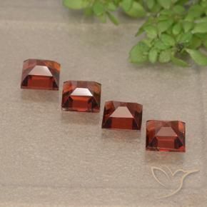 Pyrope Garnet Gemstones in 4 x 4 mm (calibrated) Size for Sale, Pyrope Garnet Stones in Bright Red Color