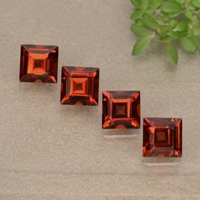 Dark Red Pyrope Garnet Gem - 0.5ct Square Step-Cut (ID: 497544)