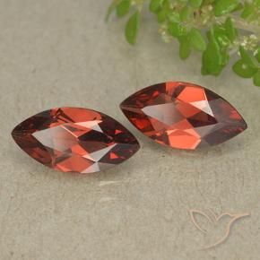 2.26 ctw Red Pyrope Garnet Stones, Natural Pyrope Garnet in Marquise Facet Shape for Sale