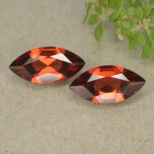 1.8 ct Marquise Cut Pyrope Garnet, 9.9 x 4.9 mm From Mozambique, Photo A