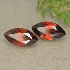 2.56 ctw Red Pyrope Garnet Stones, Natural Pyrope Garnet in Marquise Facet Shape for Sale