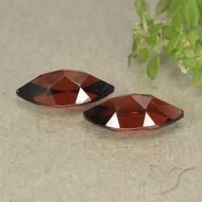Pyrope Garnet Gemstones in 10.1 x 5.1 mm Size for Sale, Pyrope Garnet Stones in Deep Red Color