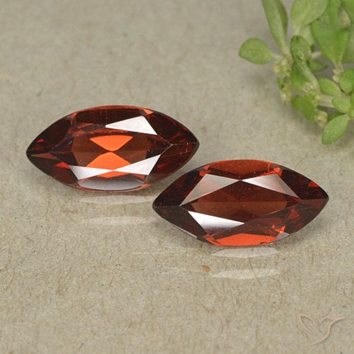 2.12 ct Marquise Cut Pyrope Garnet, 10 x 5 mm From Mozambique, Photo A