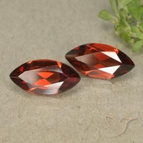 2.12 ctw Red Pyrope Garnet Stones, Natural Pyrope Garnet in Marquise Facet Shape for Sale