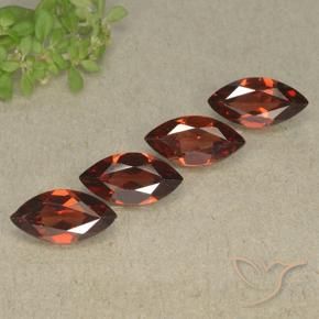 4.37 ctw Red Pyrope Garnet Stones, Natural Pyrope Garnet in Marquise Facet Shape for Sale