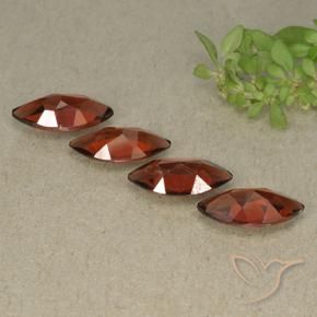 Pyrope Garnet Gemstones in 10 x 5 mm (calibrated) Size for Sale, Pyrope Garnet Stones in Merlot Red Color