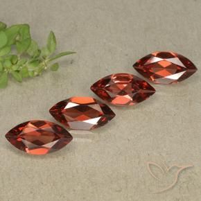 4.05 ctw Red Pyrope Garnet Stones, Natural Pyrope Garnet in Marquise Facet Shape for Sale