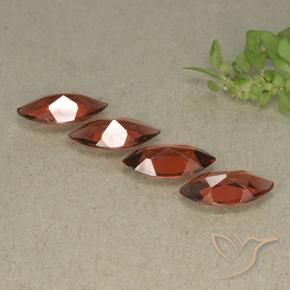 Pyrope Garnet Gemstones in 10 x 4.9 mm Size for Sale, Pyrope Garnet Stones in Medium Red Color