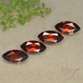 4.41 ctw Red Pyrope Garnet Stones, Natural Pyrope Garnet in Marquise Facet Shape for Sale