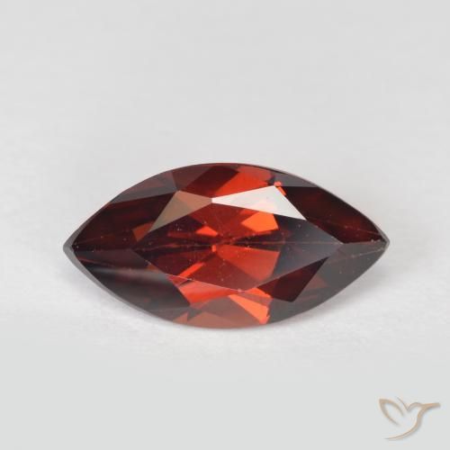1.34 ct Red Pyrope Garnet Stone, Natural Pyrope Garnet in Marquise Facet Shape for Sale