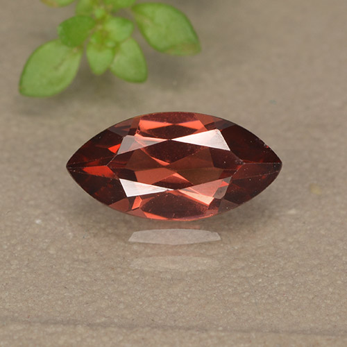Rojo oscuro Granate Piropo Gema - 1.2ct Forma marquesa (ID: 498320)