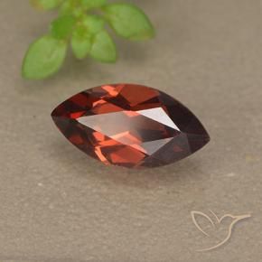 1.31 ct Red Pyrope Garnet Stone, Natural Pyrope Garnet in Marquise Facet Shape for Sale