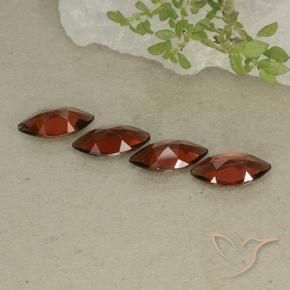 Pyrope Garnet Gemstones in 10 x 5.1 mm Size for Sale, Pyrope Garnet Stones in Deep Red Color