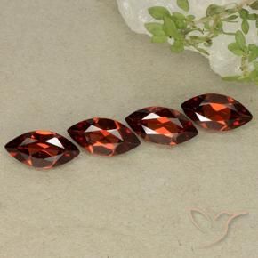 4.05 ctw Red Pyrope Garnet Stones, Natural Pyrope Garnet in Marquise Facet Shape for Sale