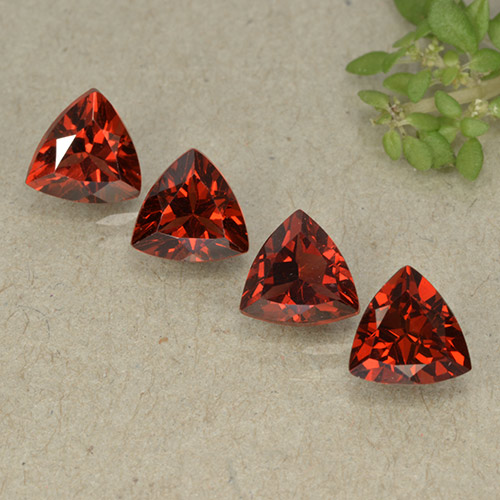 Rojo grosella Granate Piropo Gema - 1ct Forma trillón (ID: 498801)
