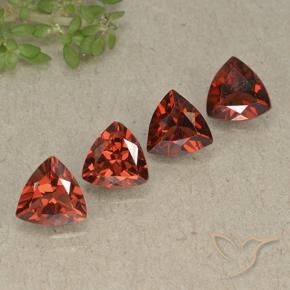 3.43 ctw Red Pyrope Garnet Stones, Natural Pyrope Garnet in Trillion Facet Shape for Sale