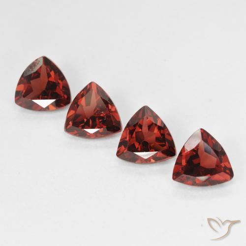 Dark Red Pyrope Garnet Gem - 0.9ct Trillion Facet (ID: 498805)