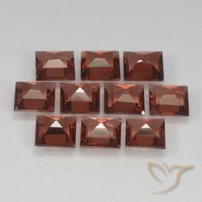 Pyrope Garnet Gemstones in 4 x 4 mm (calibrated) Size for Sale, Pyrope Garnet Stones in Medium Red Color