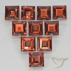 4.18 ctw Red Pyrope Garnet Stones, Natural Pyrope Garnet in Square Step-Cut Shape for Sale
