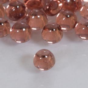 Reddish Orange Pyrope Garnet Gem - 0.1ct Round Cabochon (ID: 499997)