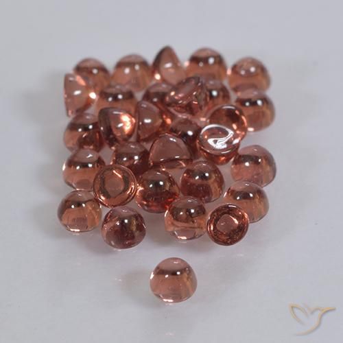 Pyrope Garnet Gemstones in 2.1 mm (calibrated) Size for Sale, Pyrope Garnet Stones in Medium Red Color