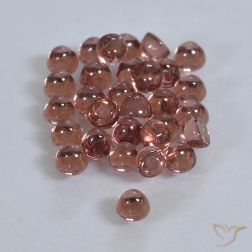 Pyrope Garnet Gemstones in 2.1 mm (calibrated) Size for Sale, Pyrope Garnet Stones in Reddish Orange Color