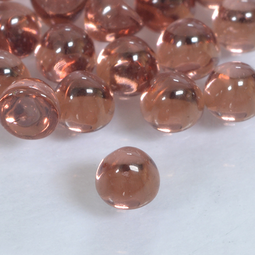 ミディアムレッド パイロープガーネット 宝石 - 0.1ct ラウンドカボション (ID: 500003)
