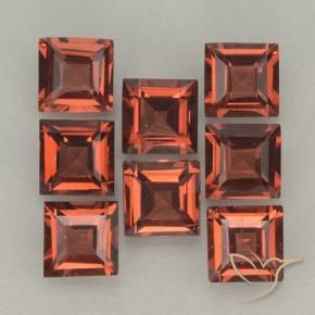 3.28 ctw Red Pyrope Garnet Stones, Natural Pyrope Garnet in Square Step-Cut Shape for Sale