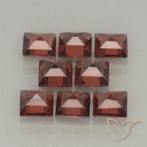 Pyrope Garnet Gemstones in 4 x 4 mm (calibrated) Size for Sale, Pyrope Garnet Stones in Medium Red Color