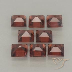 Pyrope Garnet Gemstones in 4 x 4 mm (calibrated) Size for Sale, Pyrope Garnet Stones in Scarlet Red Color