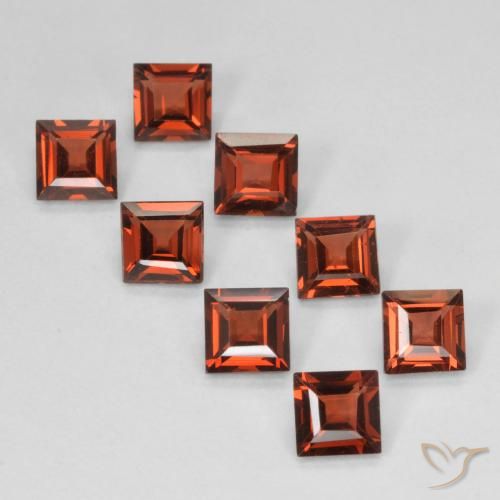 3.22ctw Natural Deep Red Pyrope Garnet, Square, VVS-VS