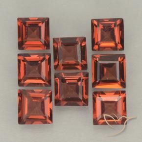 3.22 ctw Red Pyrope Garnet Stones, Natural Pyrope Garnet in Square Step-Cut Shape for Sale