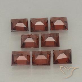 Pyrope Garnet Gemstones in 4 x 4 mm (calibrated) Size for Sale, Pyrope Garnet Stones in Scarlet Red Color