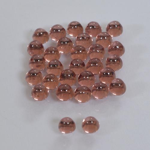 Reddish Orange Pyrope Garnet Gem - 0.1ct Round Cabochon (ID: 500214)