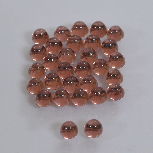 Warm Red Pyrope Garnet Gem - 0.1ct Round Cabochon (ID: 500220)