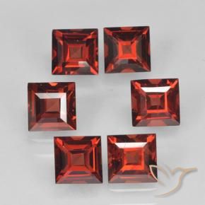 2.83 ctw Red Pyrope Garnet Stones, Natural Pyrope Garnet in Square Step-Cut Shape for Sale