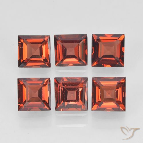 2.54ctw Natural Bright Red Pyrope Garnet, Square, VVS-VS