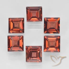 2.54 ctw Red Pyrope Garnet Stones, Natural Pyrope Garnet in Square Step-Cut Shape for Sale