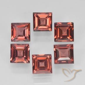 2.62 ctw Red Pyrope Garnet Stones, Natural Pyrope Garnet in Square Step-Cut Shape for Sale