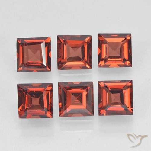 2.76ctw Natural Bright Red Pyrope Garnet, Square, VVS-VS