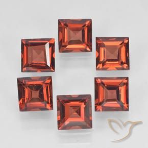 2.76 ctw Red Pyrope Garnet Stones, Natural Pyrope Garnet in Square Step-Cut Shape for Sale