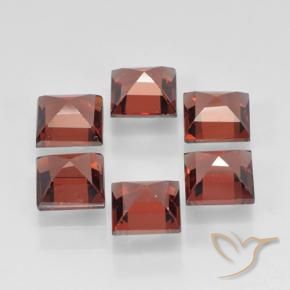 Pyrope Garnet Gemstones in 4 x 4 mm (calibrated) Size for Sale, Pyrope Garnet Stones in Bright Red Color