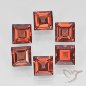2.60 ctw Red Pyrope Garnet Stones, Natural Pyrope Garnet in Square Step-Cut Shape for Sale