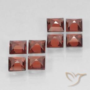 Pyrope Garnet Gemstones in 4 x 4 mm (calibrated) Size for Sale, Pyrope Garnet Stones in Medium Red Color