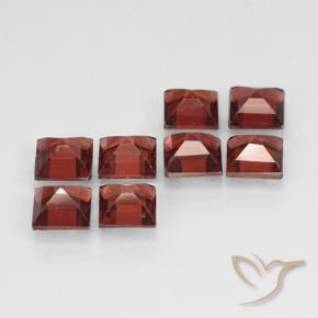 Pyrope Garnet Gemstones in 4 x 4 mm (calibrated) Size for Sale, Pyrope Garnet Stones in Medium Red Color